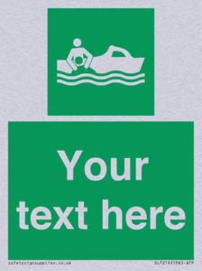 Custom sign safe condition Rescue boat